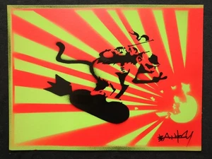 Graffiti, Street Art, Stencil, original spray, artwork, signed, BANKSY. - Picture 1 of 4