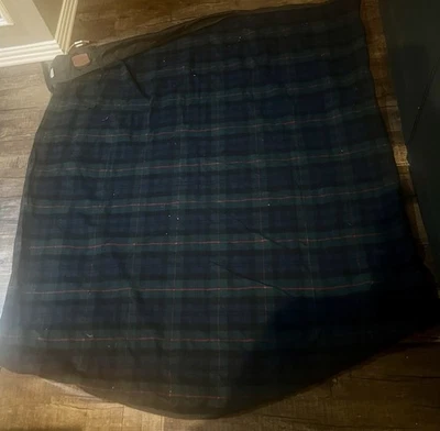 Pendleton Nylon Backed Roll-Up Travel Blanket Plaid Wool Made in USA - Image 1 of 3