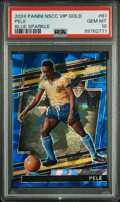 2024 PANINI CONVENCIÓN NACIONAL DE COLECCIONISTAS DEPORTIVOS VIP GOLD | PELE azul brillante Foto 1 de 2