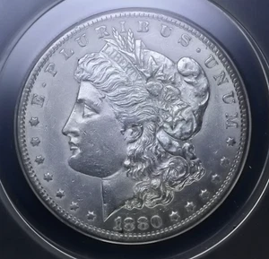 Dólar Morgan 1880-S AU55 detalles ANACS - Imagen 1 de 4
