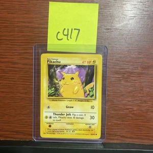 Pikachu 58/102 Common Base Set Pokemon Karte Gelbe Wangen c417 - Bild 1 von 2