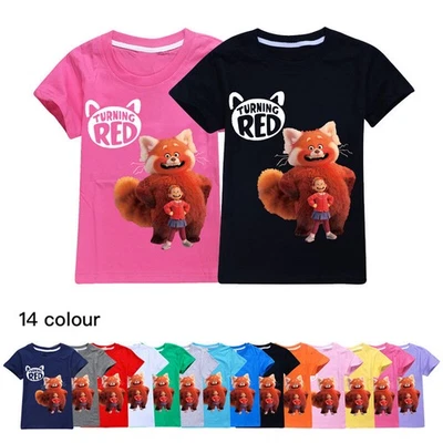 2025 Short Sleeve T-Shirt Top Kids Birthday Gift Boys Girls Turning Red - Image 1 of 4