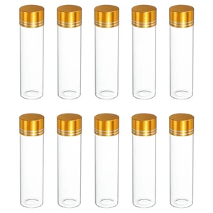 Mini botellas de vidrio con tapas de 10 piezas, pequeños frascos de vidrio transparente de 20 ml - Imagen 1 de 7