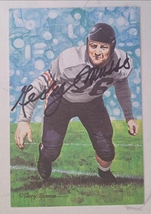 George Musso signierte 1991 HOF Goal Line Kunstkarte /5000 Chicago Bears Beckett BAS - Bild 1 von 6
