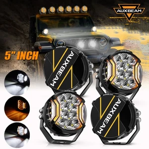 AUXBEAM 4X 5" LED Driving Pods Offroad Side Shooter DRL For 16-24 Toyota Tacoma - Picture 1 of 12