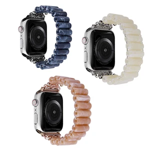 Correa de resina de metal 40/41/44/45/49 mm para Apple Watch Series SE/9/8/7/6/5/4/3 - Imagen 1 de 13