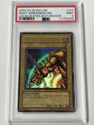 2002 YU-GI-OH! Legend Of Blue-Eyes- Right Arm Of The Forbidden One LOB-122 PSA 9 - Image 1 of 2