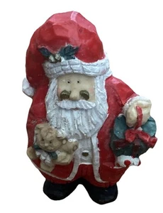 "Decoración de madera pintada Navidad Papá Noel de aproximadamente 5""" - Imagen 1 de 16