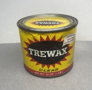 Vintage Trewax Floor Brazilian Carnauba World Hardest Wax Can - Picture 1 of 13