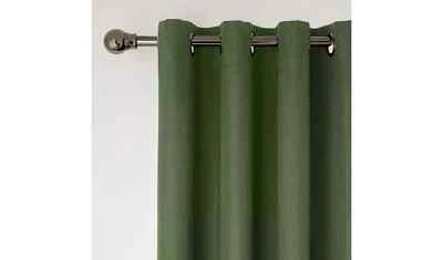 Home Essentials Plain Blackout Eyelet Curtains 33 x 90 inch - Green ONE PEICE - Image 1 of 4