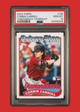 2023 Topps Throwback Thursday Corbin Carroll #108 RC 1989 Future Stars