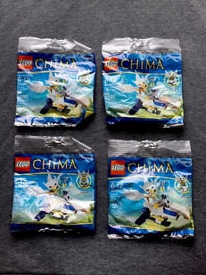 LEGO Chima 30250 Polybag LOT OF 4 Ewar's Acro Fighter Eagle ~ EWAR Mini Figure - Image 1 of 3