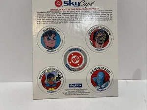 1993 Skybox DC Skycaps"Return of Superman"(DC Comics) PROMO Pogs Sheet unpunched - Picture 1 of 2