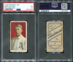 T206 Eddie Collins HOF ~~ PSA 1.5 FR *NICE* ~~ Piedmont 350 back