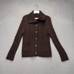 Gap Strickjacke Pullover Damen mittelbraun Wollmischung Schalkragen Taschen Freizeit - Bild 1 von 11