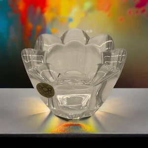 Royal Crystal Rock RCR Classic 24% Lead Crystal Votive Candle Holder Italy - Picture 1 of 12
