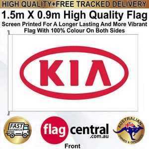 KIA White Standard 150x90cm Flag *Eye Catching *Cost Effective *Outdoor *Quality - Foto 1 di 3