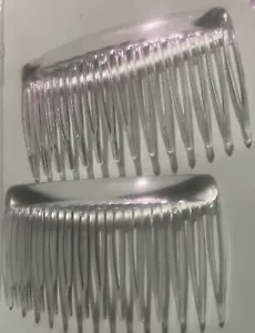 10 pettini scorrevoli trasparenti laterali plastica 14 denti USA FAST impugnatura francese 3 x 1,5 pollici - Foto 1 di 6