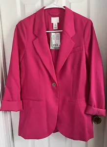 H&M Women’s Oversized Blazer Long Sleeve Hot Pink Size: XS