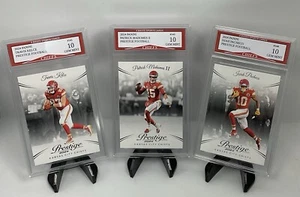 2024 Prestige Patrick Mahomes Travis Kelce Isiah Pacheco Chiefs 3 Card Team Set! - Picture 1 of 4