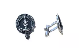 MacKay Clan Crest Pewter T-Bar Cufflinks - Picture 1 of 1