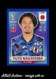 2022 FIFA World Cup Stickers Blue #JPN 6 Yuta Nakayama (Japan) - Picture 1 of 2