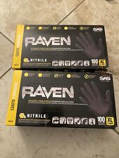Raven 7 Mil Nitrile Powder Free Gloves XL 200 Exam Grade Latex Free