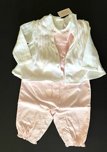 Neu mit Etikett Janie and Jack 3-teiliges Outfit 3 6 M Body Overall Pullover Lagenlook - Bild 1 von 8