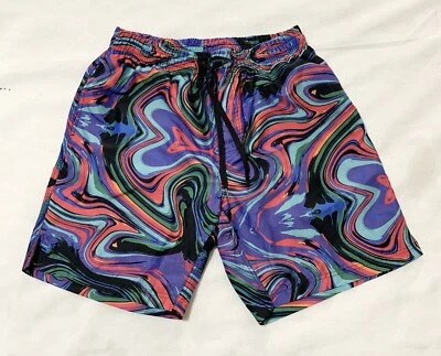2(X)IST Para Hombres Talla L Estampado Abstracto Bañador Pantalones Cortos Incorporados Breves Vacaciones Foto 1 de 4