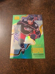 2022-23 Metal Universe - Kent Johnson - Premium Prospects Emerald Auto 16/25 - Picture 1 of 2