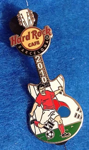 BARCELONA 2010 WORLD CUP SOCCER FOOTBALL GUITAR SERIES KOREA Hard Rock Cafe PIN - Picture 1 of 1