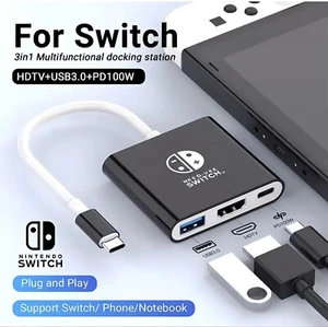 station d'accueil portable Nintendo Switch HDMI Type C Usb 3,0 Dock Pour La TV - Foto 1 di 9
