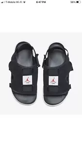 Jordan LS Men's Slide WNTR Black University Red White DO6379-061 Size 11 New - Picture 1 of 11