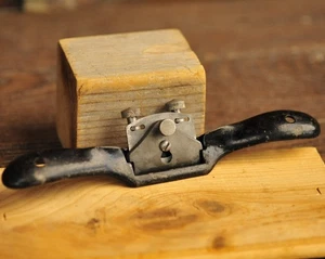 Cuchillo de afeitar vintage Stanley Nº 151 radios 2 asas madera plano dibujo EE. UU. - Imagen 1 de 11