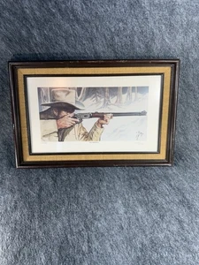 Ted Watts The Hunter II 2 Numbered 117/250 Rare Art Vintage Antique Western Gun - Picture 1 of 13