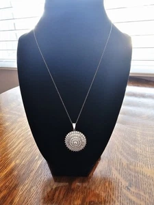 Sterling Silver FZN CN 925 CZ Pendant Chain 18” FZN is the mark of Cote D’Argent - Picture 1 of 11