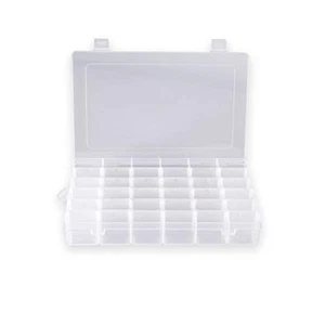 Plastic Organizer Container Box 36 Compartments Jewelry Storage Box with Adju... - Picture 1 of 8