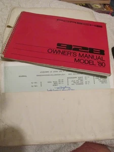 OEM Factory 1980 Porsche 928S Owners Shop Manual with Case Glove Box Guide Book - Bild 1 von 6