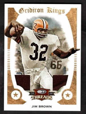 2009 Jim Brown Donruss Threads Gridiron Kings Dual Jersey /50 Browns #26 - Image 1 of 2