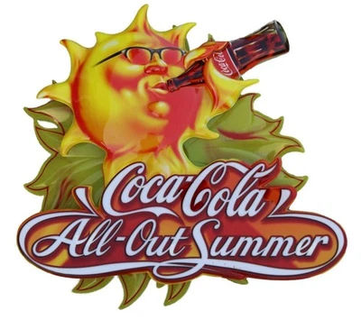 Gafas de sol Coca-Cola All-Out Summer grandes 28" con letrero de comestibles Sun Coke vintage 1995 Foto 1 de 4