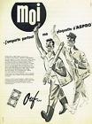publicité Advertising 0223 1960   Aspro  j'emporte ma plaquette  facteur pecheur