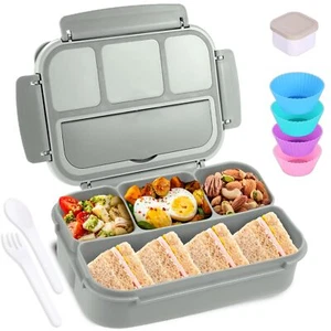 Bento Box Adult Lunch Box Lunch Containers For Kids Girls Boys With 4 Compartmen - Picture 1 of 7