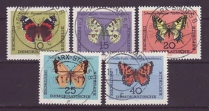 DDR 1964 Satz Schmetterlinge Mi. 1004/08 ** tadellos gestempelt b364 - Picture 1 of 1