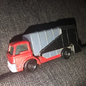 Lesney Matchbox Refuse Truck No. 7 Orange Grey Dumper 1966 England Original 8712 - Picture 1 of 4