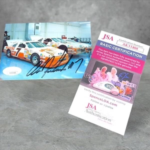 Alan Kulwicki 1992 HOOTERS FORD SHOP signed 3 1/2 x 5 VINTAGE photo 1of1 JSA COA - Picture 1 of 2