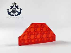 LEGO 1980 Blacktron Piastra Cuneo Trans-Rosso 3x6 2419 per Invader 6894 Lab 6972 - Foto 1 di 1