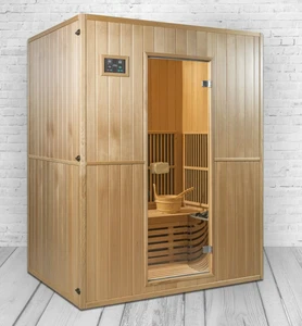 Luxus Infrarotsauna+Infrarotkabine Kombi SET 160x120 Sauna+Saunaofen 4 Personen - Bild 1 von 9