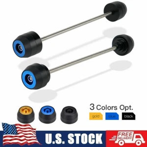 For Suzuki DRZ400SM 2005-2024 Front Rear Axle Sliders Crash Fork Protector Pads - Foto 1 di 11