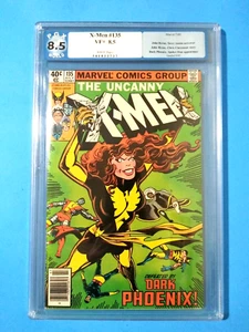 Cómics de Marvel de Spider-Man y Dark Phoenix grado 8,5 de X-Men # 135 de julio de 1980 grado PGX - Imagen 1 de 2