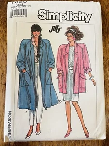 Vintage Simplicity Muster 1980er Oversize Staubmantel #7898 UNCUT Gr. 10-12 - Bild 1 von 2